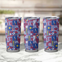 Filipino Maligayang Pasko Tumbler Cup Pacific Patchwork Xmas Vibes LT9 - Polynesian Pride