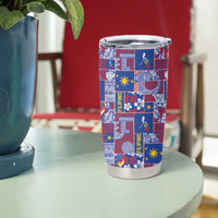 Filipino Maligayang Pasko Tumbler Cup Pacific Patchwork Xmas Vibes LT9 - Polynesian Pride