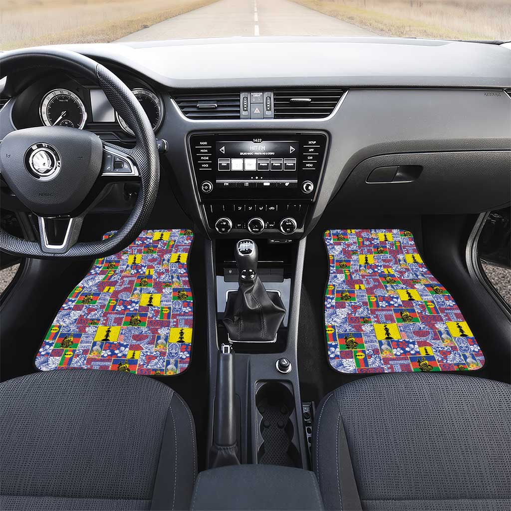 New Caledonia Joyeux Noel Car Mats Pacific Patchwork Xmas Vibes - Polynesian Pride