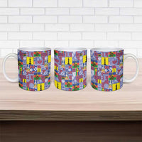 New Caledonia Joyeux Noel Ceramic Mug Pacific Patchwork Xmas Vibes - Polynesian Pride