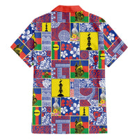 New Caledonia Joyeux Noel Family Matching Off Shoulder Maxi Dress and Hawaiian Shirt Pacific Patchwork Xmas Vibes LT9 - Polynesian Pride