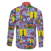 New Caledonia Joyeux Noel Family Matching Off Shoulder Maxi Dress and Hawaiian Shirt Pacific Patchwork Xmas Vibes LT9 - Polynesian Pride