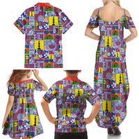 New Caledonia Joyeux Noel Family Matching Summer Maxi Dress and Hawaiian Shirt Pacific Patchwork Xmas Vibes LT9 - Polynesian Pride