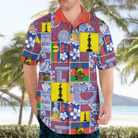 New Caledonia Joyeux Noel Hawaiian Shirt Pacific Patchwork Xmas Vibes - Polynesian Pride