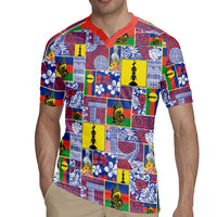 New Caledonia Joyeux Noel Rugby Jersey Pacific Patchwork Xmas Vibes - Polynesian Pride
