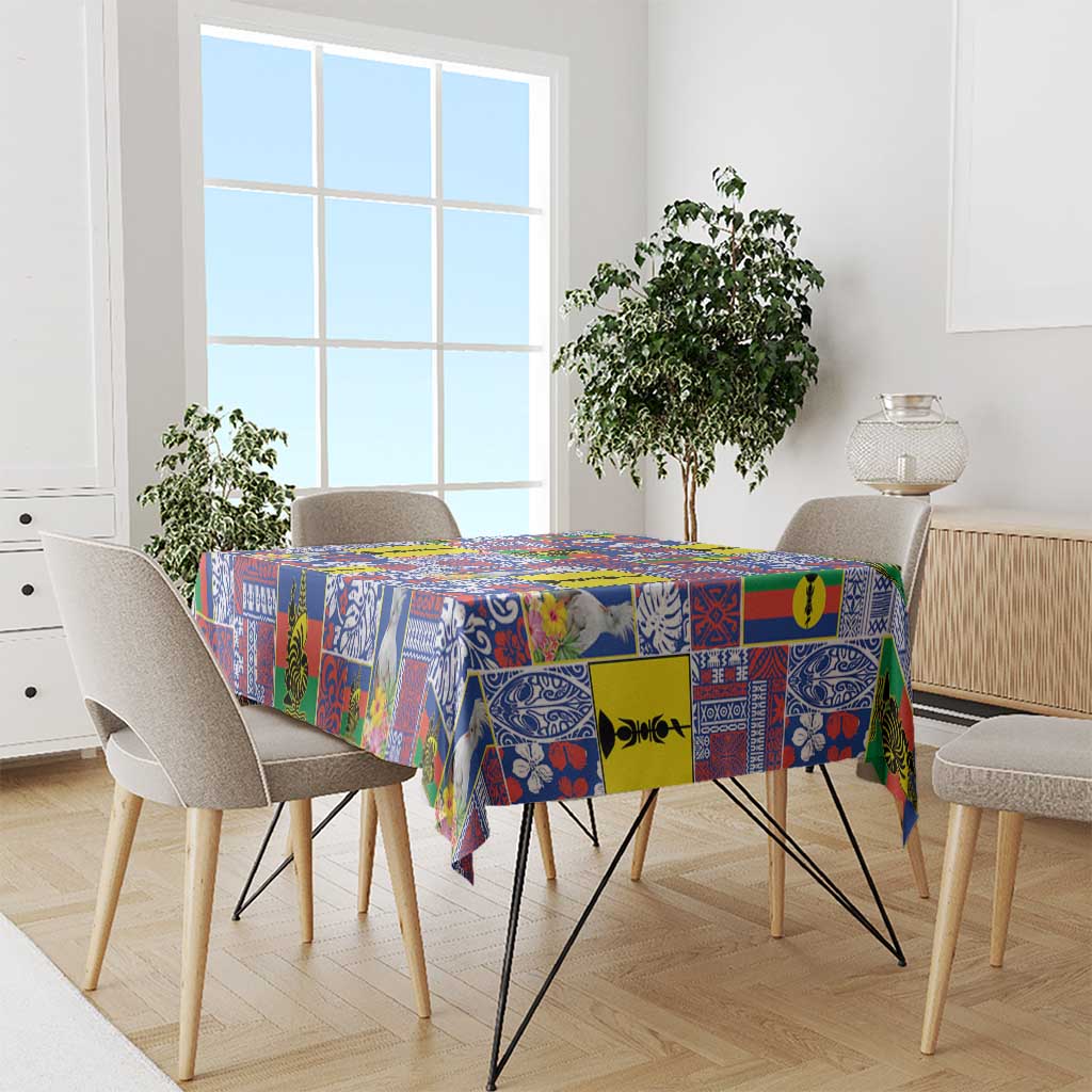 New Caledonia Joyeux Noel Tablecloth Pacific Patchwork Xmas Vibes - Polynesian Pride