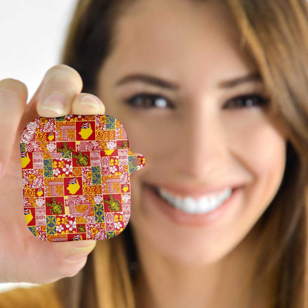 Niue Monuina e Kilisimasi AirPods Case Pacific Patchwork Xmas Vibes - Polynesian Pride