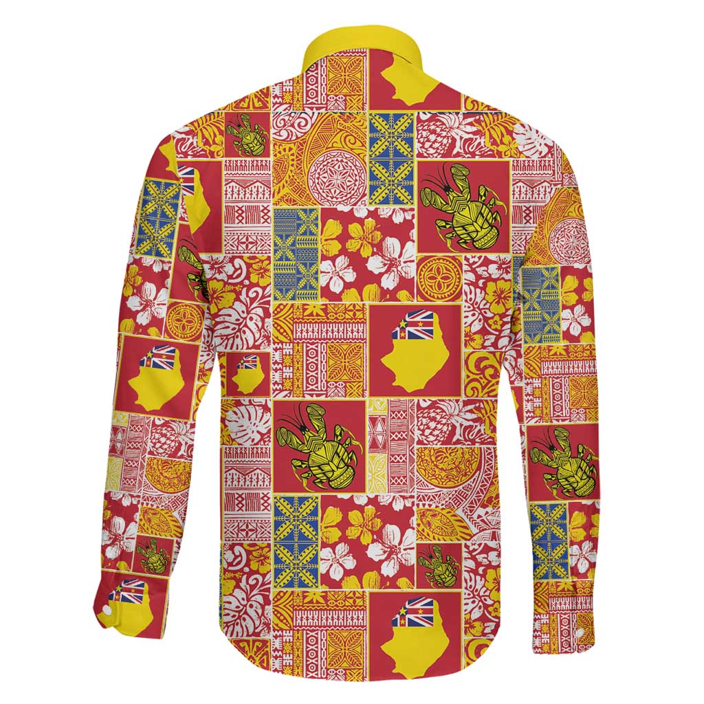Niue Monuina e Kilisimasi Family Matching Short Sleeve Bodycon Dress and Hawaiian Shirt Pacific Patchwork Xmas Vibes LT9 - Polynesian Pride