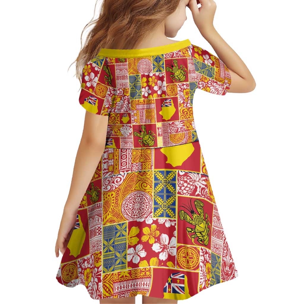 Niue Monuina e Kilisimasi Family Matching Summer Maxi Dress and Hawaiian Shirt Pacific Patchwork Xmas Vibes LT9 - Polynesian Pride