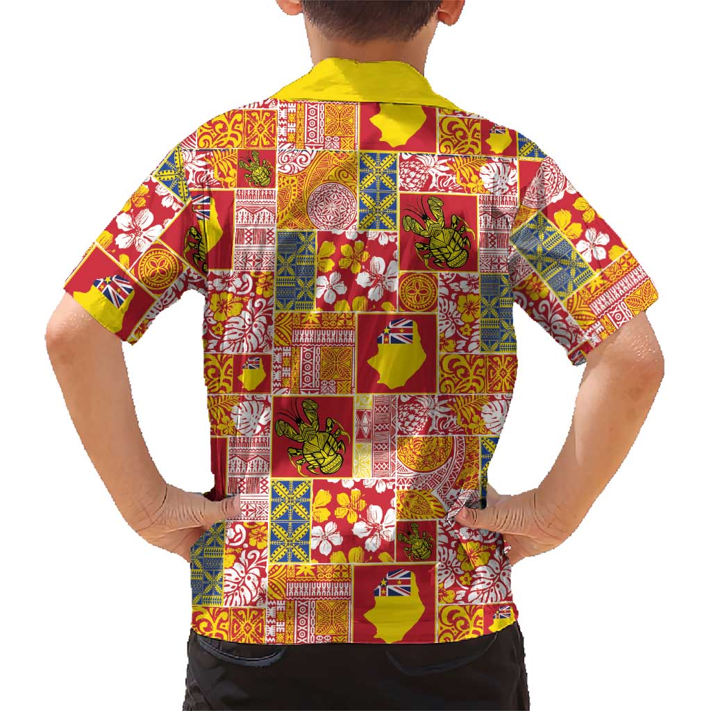 Niue Monuina e Kilisimasi Hawaiian Shirt Pacific Patchwork Xmas Vibes LT9 - Polynesian Pride