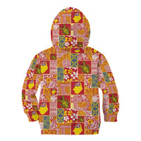 Niue Monuina e Kilisimasi Kid Hoodie Pacific Patchwork Xmas Vibes - Polynesian Pride