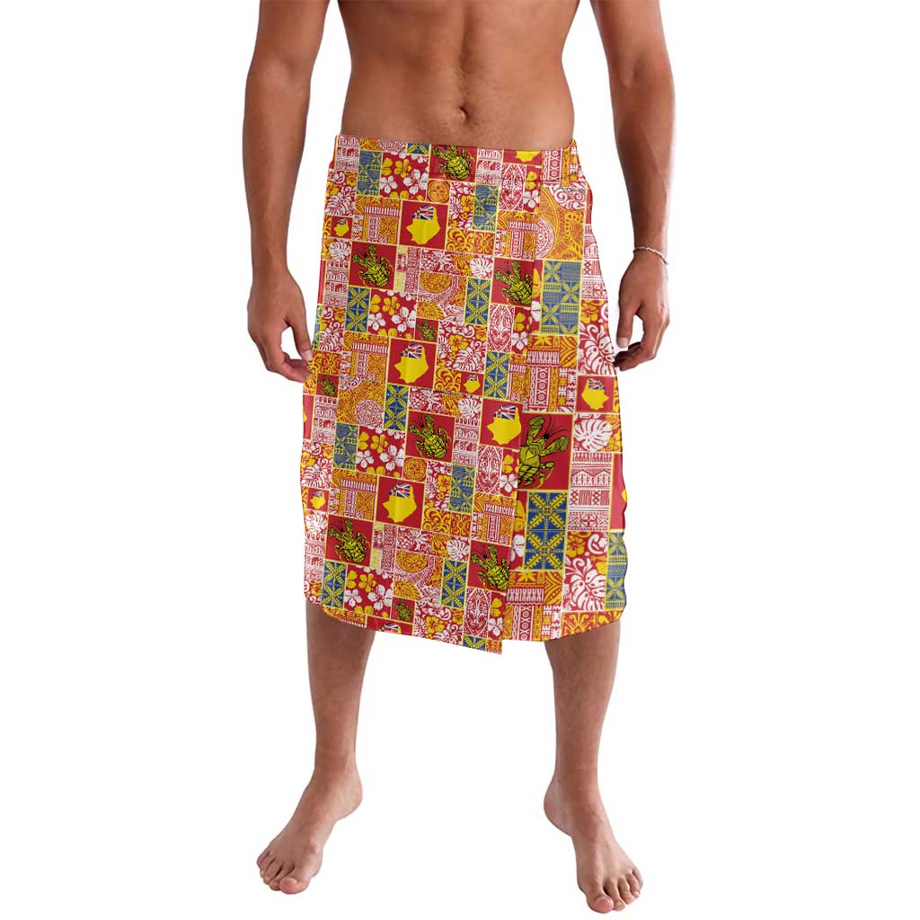 Niue Monuina e Kilisimasi Lavalava Pacific Patchwork Xmas Vibes - Polynesian Pride