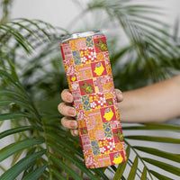 Niue Monuina e Kilisimasi Skinny Tumbler Pacific Patchwork Xmas Vibes LT9 - Polynesian Pride