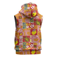 Niue Monuina e Kilisimasi Sleeveless Hoodie Pacific Patchwork Xmas Vibes LT9 - Polynesian Pride