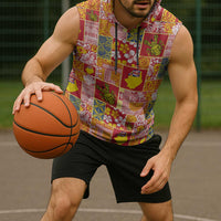 Niue Monuina e Kilisimasi Sleeveless Hoodie Pacific Patchwork Xmas Vibes LT9 - Polynesian Pride