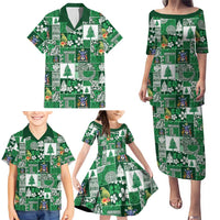 Norfolk Island Meri Krismas Family Matching Puletasi and Hawaiian Shirt Pacific Patchwork Xmas Vibes LT9 - Polynesian Pride