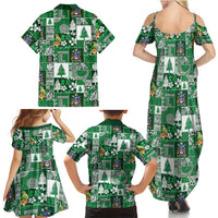 Norfolk Island Meri Krismas Family Matching Summer Maxi Dress and Hawaiian Shirt Pacific Patchwork Xmas Vibes LT9 - Polynesian Pride
