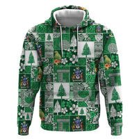 Norfolk Island Meri Krismas Hoodie Pacific Patchwork Xmas Vibes LT9 Pullover Hoodie Green - Polynesian Pride