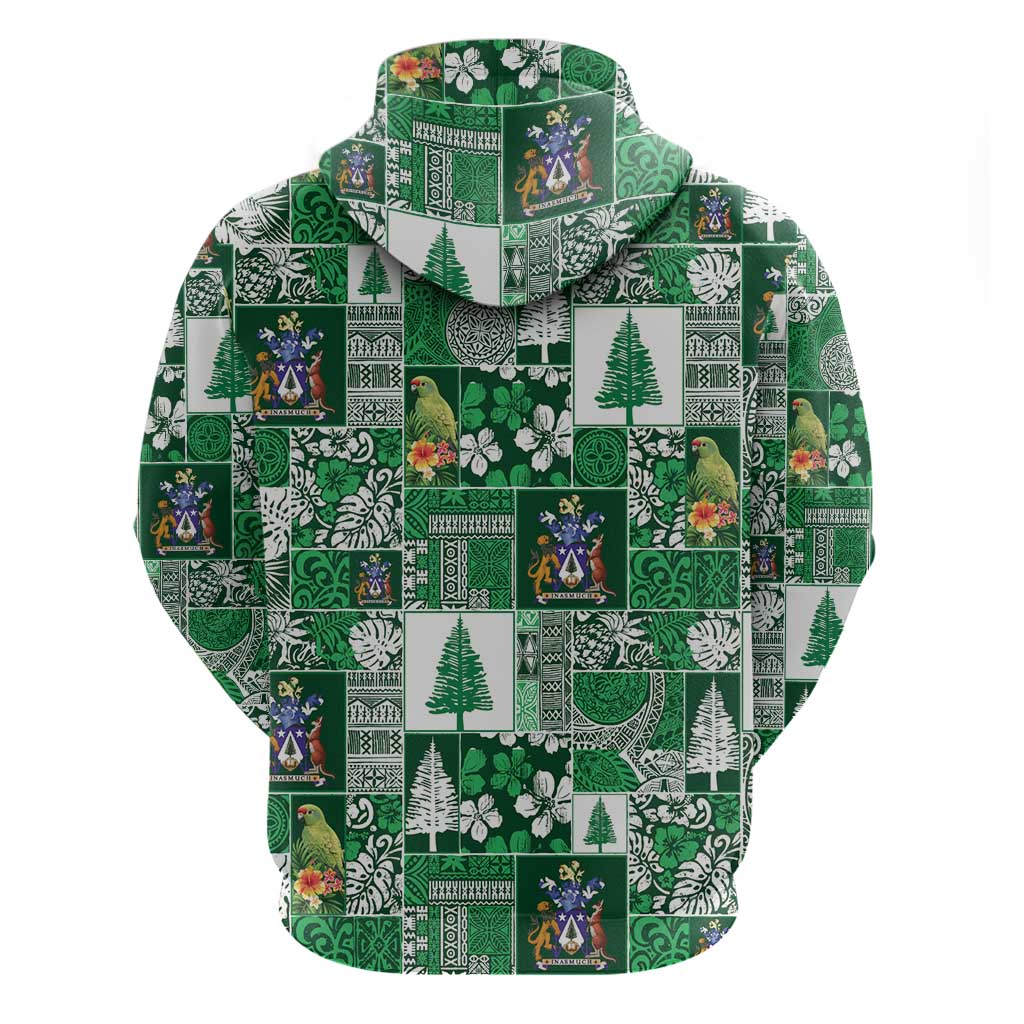 Norfolk Island Meri Krismas Hoodie Pacific Patchwork Xmas Vibes LT9 - Polynesian Pride