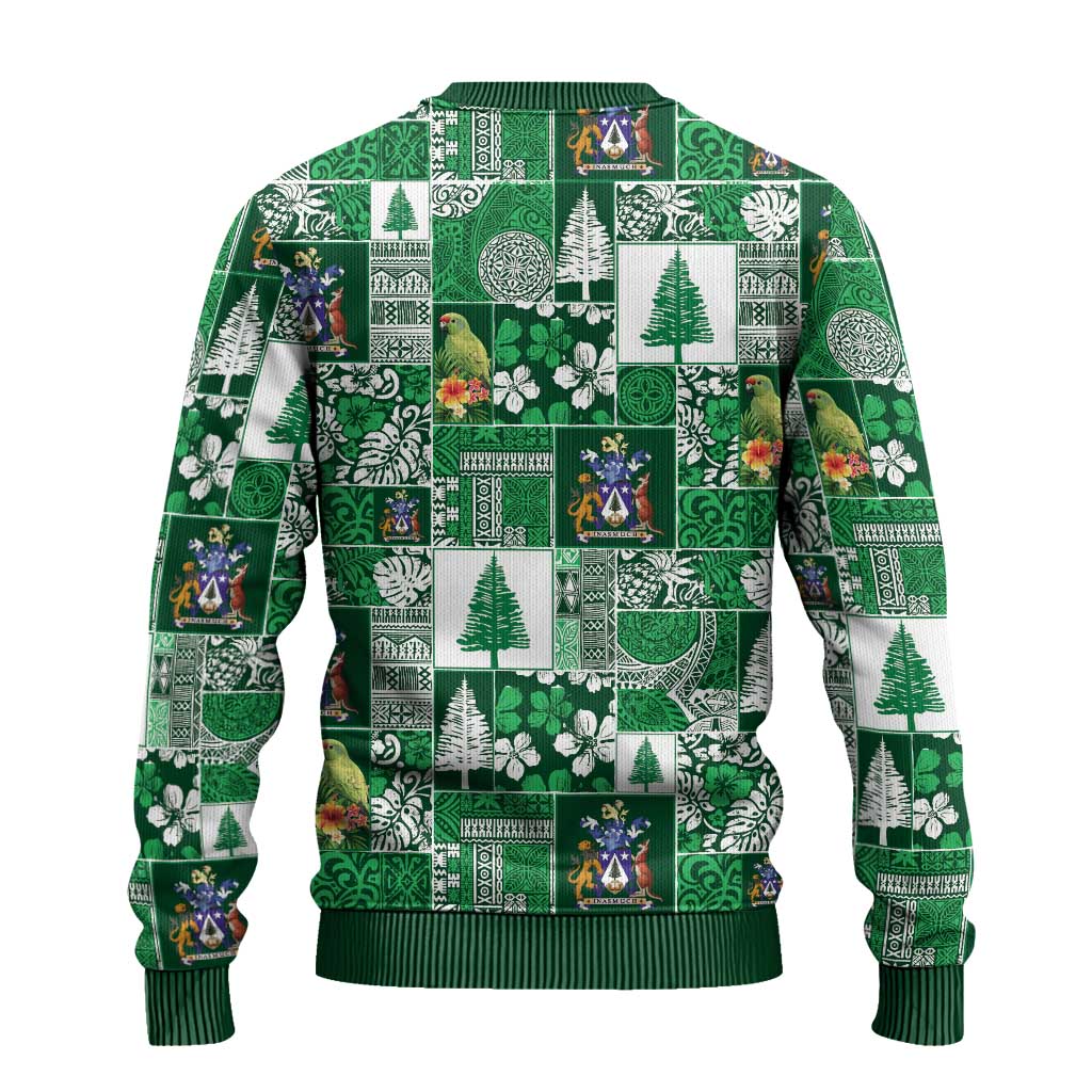 Norfolk Island Meri Krismas Ugly Christmas Sweater Pacific Patchwork Xmas Vibes LT9 - Polynesian Pride