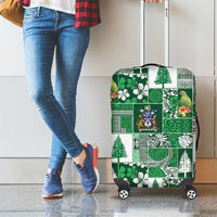Norfolk Island Meri Krismas Luggage Cover Pacific Patchwork Xmas Vibes LT9 - Polynesian Pride