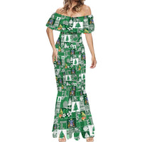 Norfolk Island Meri Krismas Mermaid Dress Pacific Patchwork Xmas Vibes LT9 - Polynesian Pride