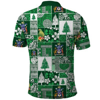 Norfolk Island Meri Krismas Polo Shirt Pacific Patchwork Xmas Vibes LT9 - Polynesian Pride