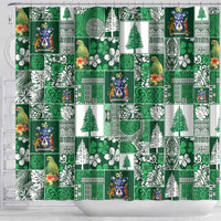 Norfolk Island Meri Krismas Shower Curtain Pacific Patchwork Xmas Vibes LT9 - Polynesian Pride