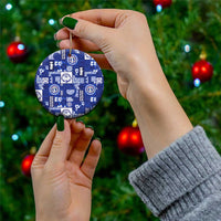 Northern Mariana Islands Magof Nochebuena Ceramic Ornament Pacific Patchwork Xmas Vibes - Polynesian Pride