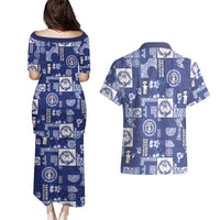 Northern Mariana Islands Magof Nochebuena Couples Matching Puletasi and Hawaiian Shirt Pacific Patchwork Xmas Vibes LT9 - Polynesian Pride