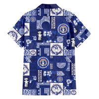 Northern Mariana Islands Magof Nochebuena Family Matching Off The Shoulder Long Sleeve Dress and Hawaiian Shirt Pacific Patchwork Xmas Vibes LT9 - Polynesian Pride