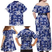 Northern Mariana Islands Magof Nochebuena Family Matching Off Shoulder Maxi Dress and Hawaiian Shirt Pacific Patchwork Xmas Vibes LT9 - Polynesian Pride