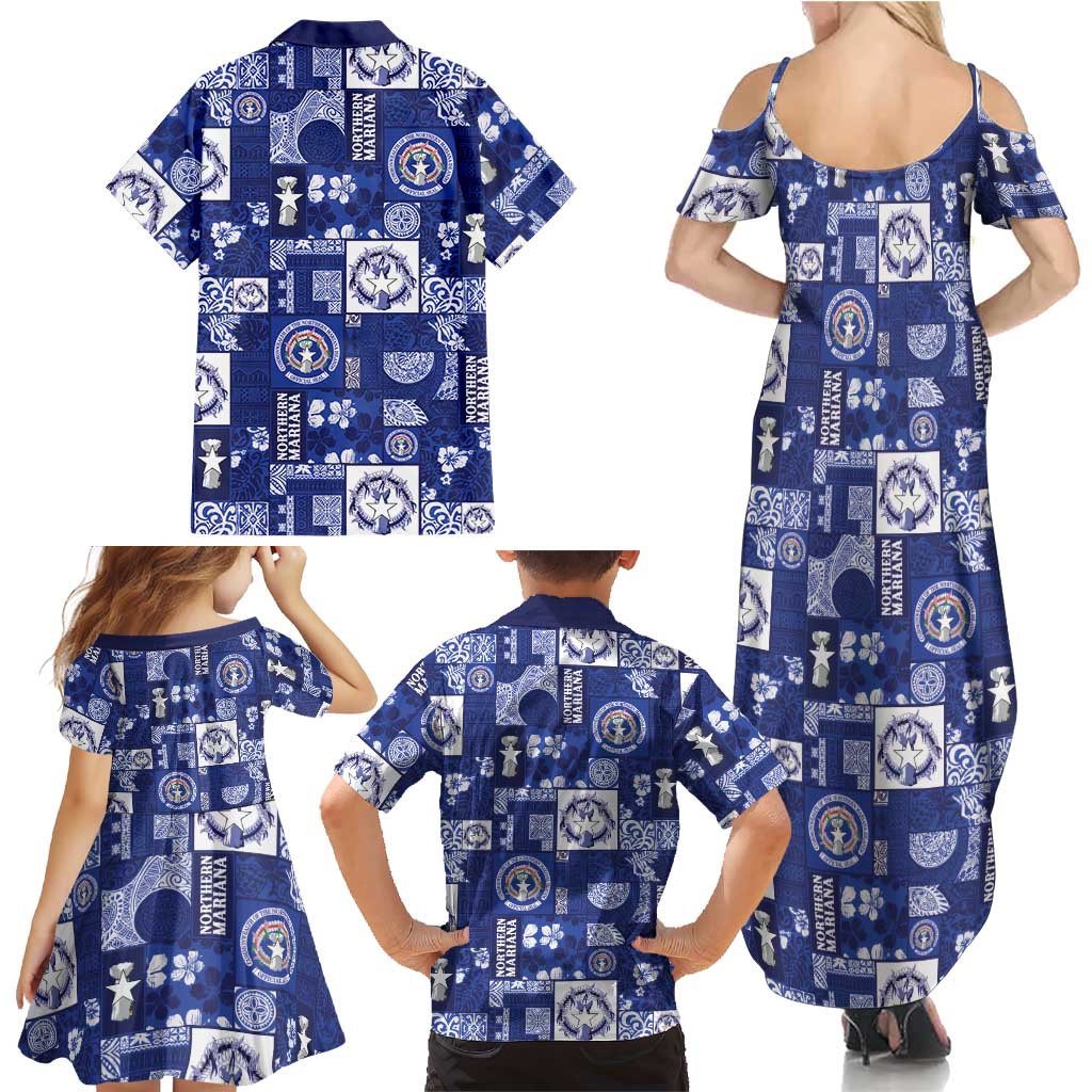 Northern Mariana Islands Magof Nochebuena Family Matching Summer Maxi Dress and Hawaiian Shirt Pacific Patchwork Xmas Vibes LT9 - Polynesian Pride