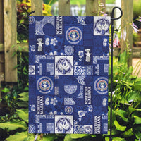 Northern Mariana Islands Magof Nochebuena Garden Flag Pacific Patchwork Xmas Vibes LT9 Garden Flag Blue - Polynesian Pride