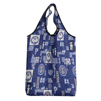 Northern Mariana Islands Magof Nochebuena Grocery Bag Pacific Patchwork Xmas Vibes LT9 - Polynesian Pride