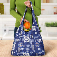 Northern Mariana Islands Magof Nochebuena Grocery Bag Pacific Patchwork Xmas Vibes LT9 - Polynesian Pride