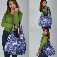 Northern Mariana Islands Magof Nochebuena Grocery Bag Pacific Patchwork Xmas Vibes LT9 - Polynesian Pride