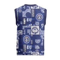 Northern Mariana Islands Magof Nochebuena Christmas Knitted V-Neck Vest Pacific Patchwork Xmas Vibes LT9 - Polynesian Pride