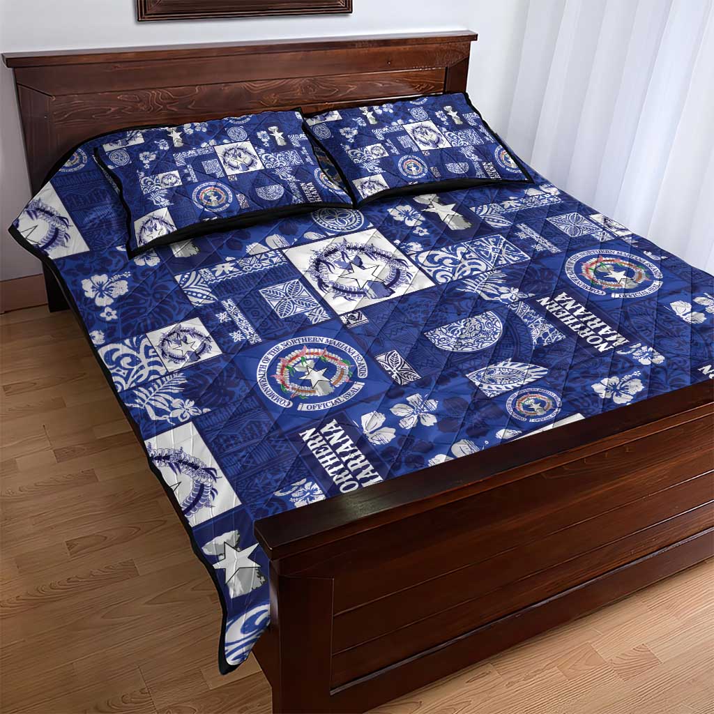 Northern Mariana Islands Magof Nochebuena Quilt Bed Set Pacific Patchwork Xmas Vibes LT9 - Polynesian Pride
