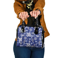 Northern Mariana Islands Magof Nochebuena Shoulder Handbag Pacific Patchwork Xmas Vibes - Polynesian Pride