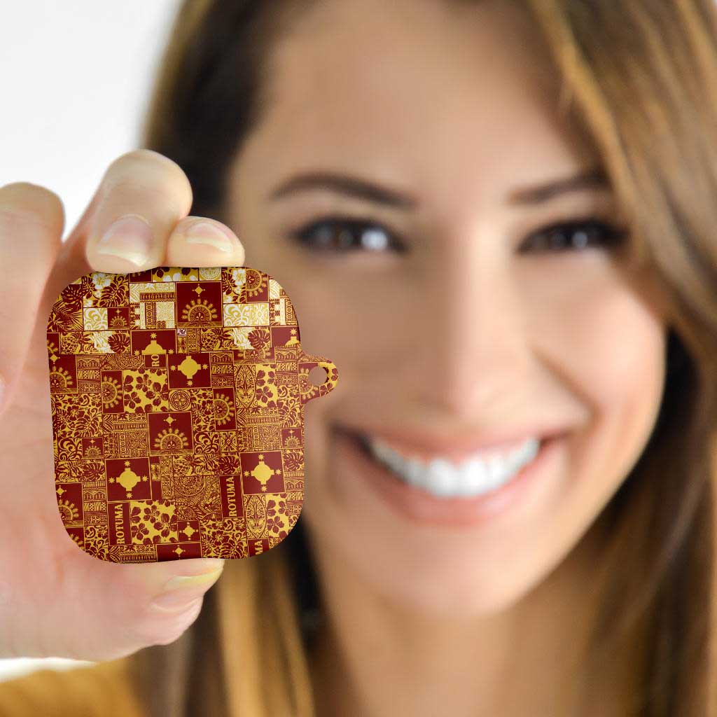 Rotuma Faiakse'ea 'e Kirisimasi AirPods Case Pacific Patchwork Xmas Vibes - Polynesian Pride