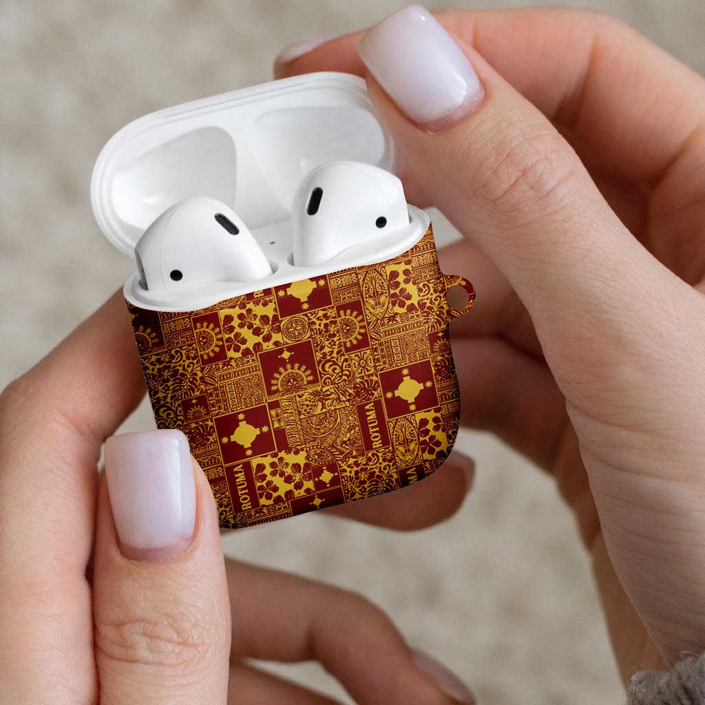 Rotuma Faiakse'ea 'e Kirisimasi AirPods Case Pacific Patchwork Xmas Vibes - Polynesian Pride