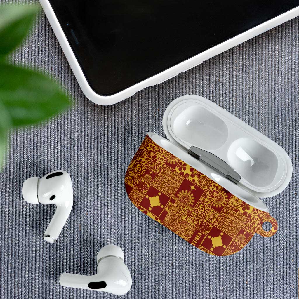Rotuma Faiakse'ea 'e Kirisimasi AirPods Case Pacific Patchwork Xmas Vibes - Polynesian Pride