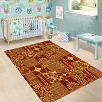 Rotuma Faiakse'ea 'e Kirisimasi Area Rug Pacific Patchwork Xmas Vibes - Polynesian Pride