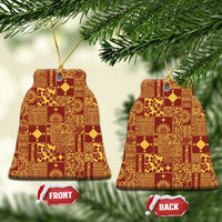 Rotuma Faiakse'ea 'e Kirisimasi Ceramic Ornament Pacific Patchwork Xmas Vibes - Polynesian Pride