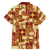 Rotuma Faiakse'ea 'e Kirisimasi Family Matching Off The Shoulder Long Sleeve Dress and Hawaiian Shirt Pacific Patchwork Xmas Vibes LT9 - Polynesian Pride