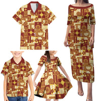 Rotuma Faiakse'ea 'e Kirisimasi Family Matching Puletasi and Hawaiian Shirt Pacific Patchwork Xmas Vibes - Polynesian Pride