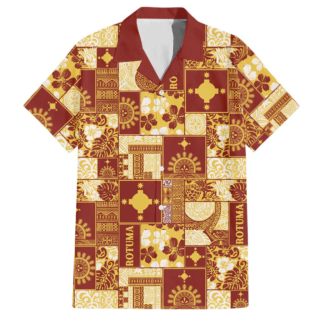 Rotuma Faiakse'ea 'e Kirisimasi Hawaiian Shirt Pacific Patchwork Xmas Vibes - Polynesian Pride