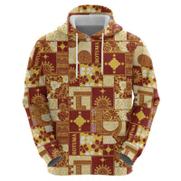 Rotuma Faiakse'ea 'e Kirisimasi Hoodie Pacific Patchwork Xmas Vibes - Polynesian Pride