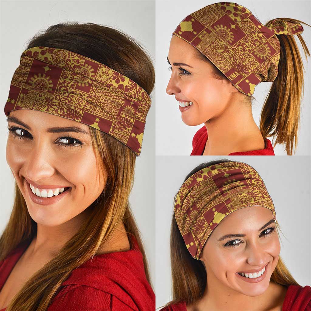Rotuma Faiakse'ea 'e Kirisimasi Neck Gaiter Pacific Patchwork Xmas Vibes - Polynesian Pride